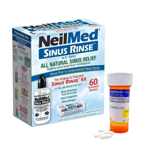 Compounded Nasal Capsules with NeilMed SINUS RINSE compounding pharmacy walnut creek california rx prescription
