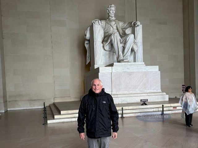 Bob Brensel at the Lincoln Memorial
